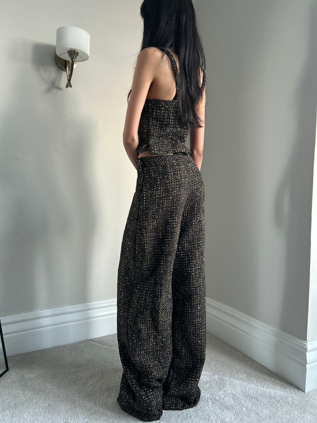 Bouclé Co-ord- Black