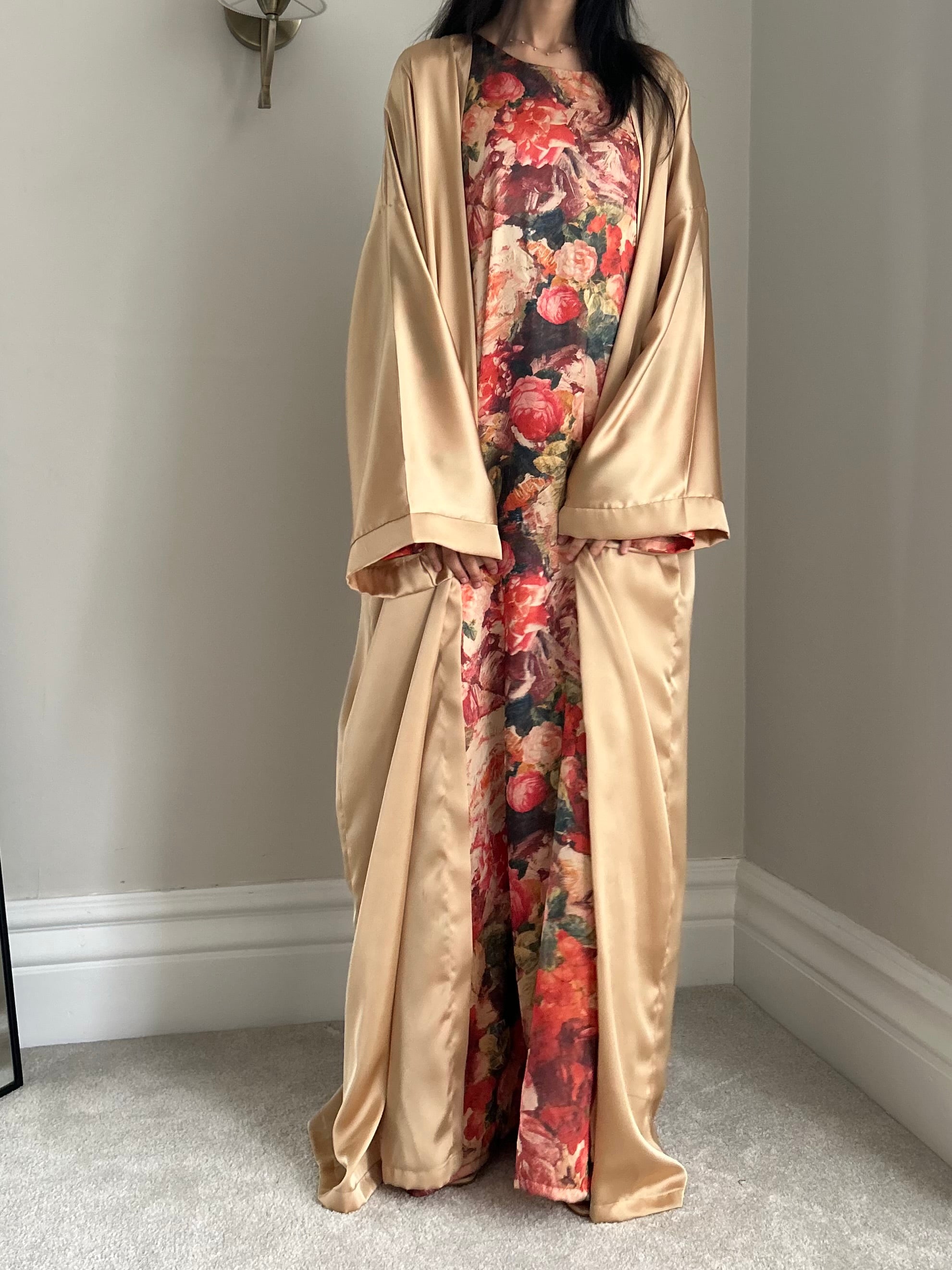 Poinsettia Kimono Set