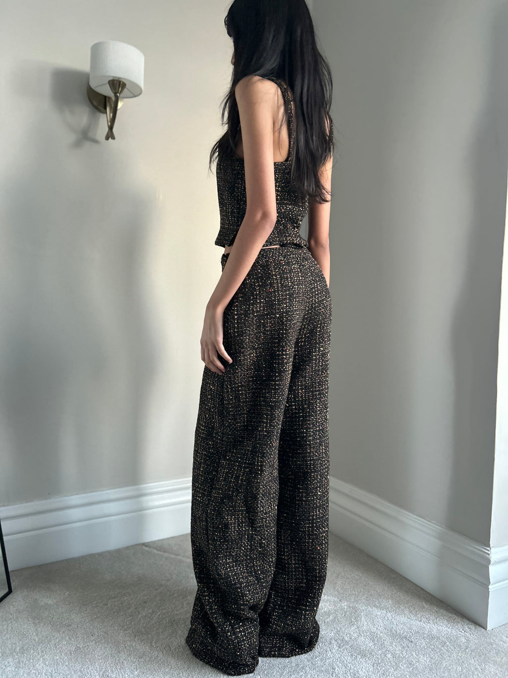 Bouclé Co-ord- Black