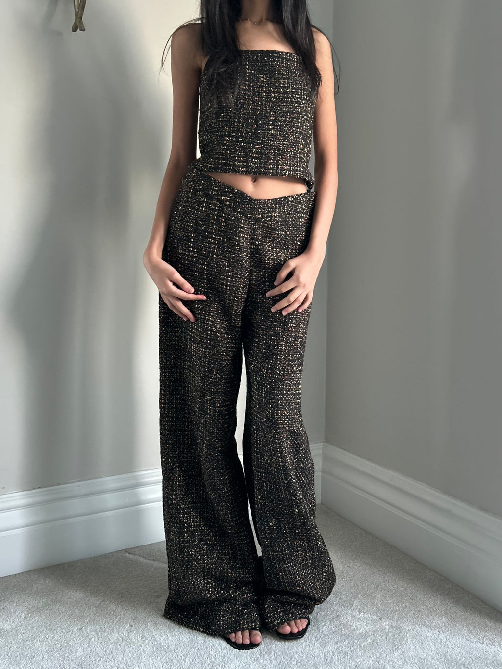 Bouclé Co-ord- Black