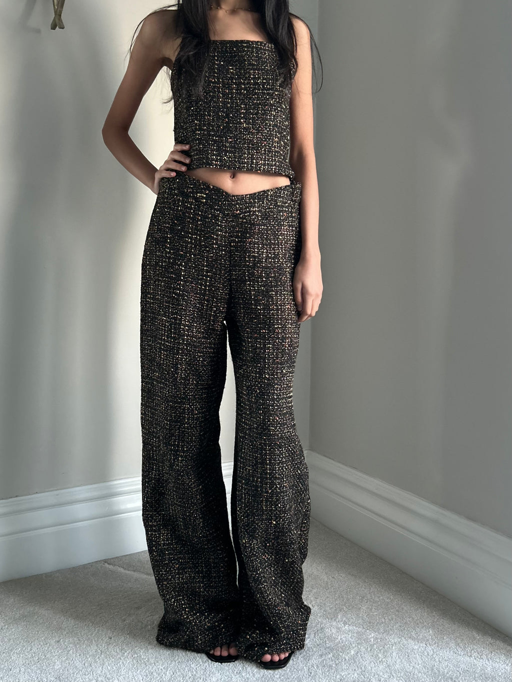 Bouclé Co-ord- Black