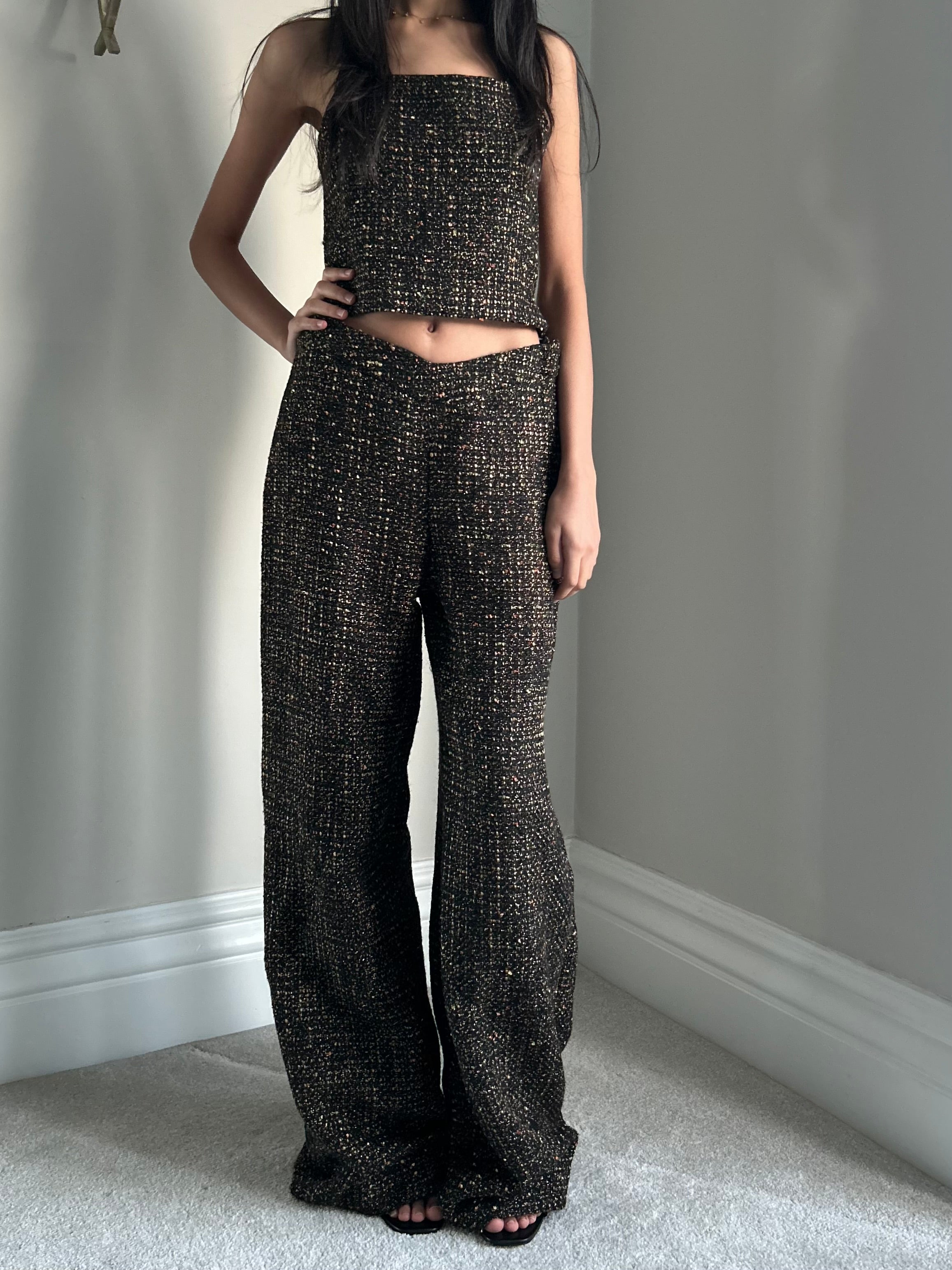Bouclé Co-ord- Black